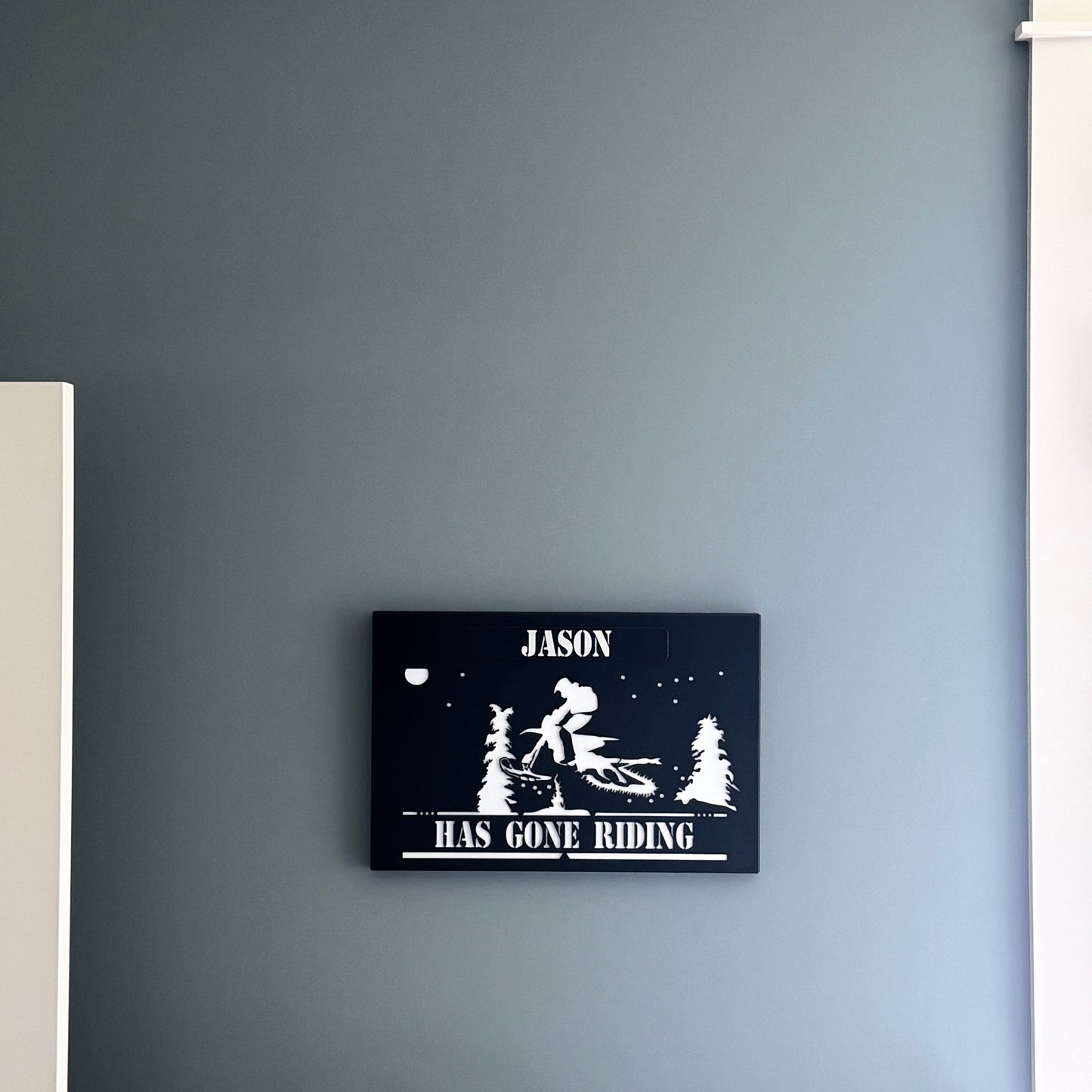 Personalized Snowbike Metal Wall Art GONE RIDING